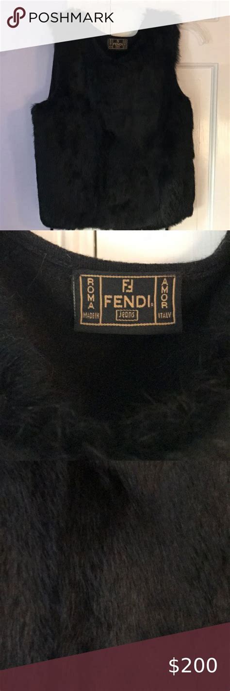 fendi vest vintage|fendi brown mink vest sale.